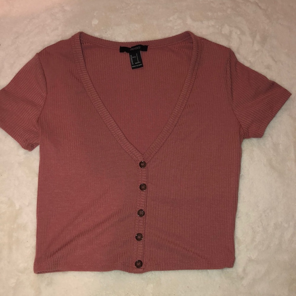 Forever 21 short sleeve cropped tee